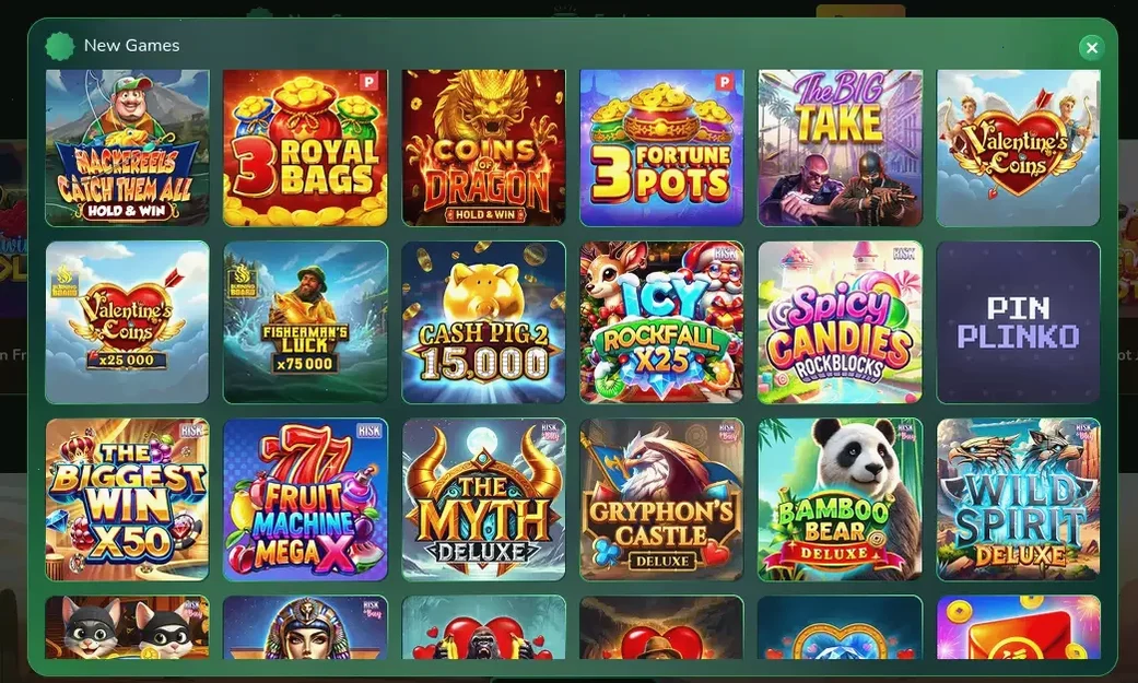 Игровой интерфейс онлайн казино Кент